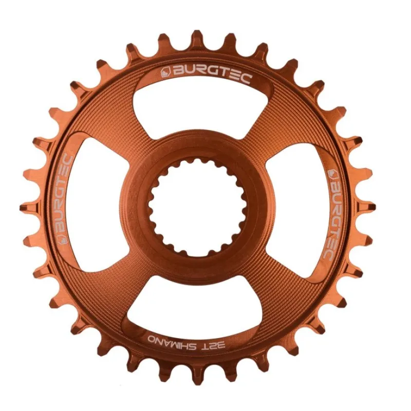 Disponibil imediat Pinion față pentru bicicletă BURGTEC Shimano Direct Mount Thick Thin Chainring - 32T - Kash Bronze